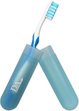 Dental Aesthetics Toothbrush Case Travel Cover - Blue Plastic Holder view 2
