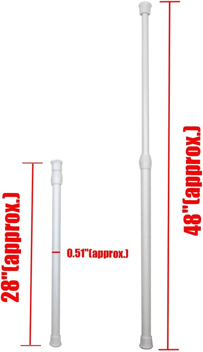 GoodtoU 6 Pack Tension Rods 28 to 48 inches(Approx.)Spring Curtain Rod Tension Curtain Rod: Home & Kitchen