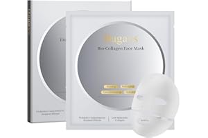 Bio Collagen Face Mask Overnight Hydrating Mask for Skin Care, Pore Minimizing, Anti-Aging, Pack of 4