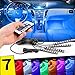 YIJINSHENG Car RGB 9 LED Strip Light Floor Decorative Atmosphere Lamps Interior Light With Remote Colorful Neon Light (Remote Control) (Remote Control)