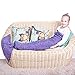 SENYANG Mermaid Tail Blanket, Mermaid Blanket for Kids Hand Crochet Snuggle Kids Mermaid Blanket for Girls, Sweet Girls Gifts for Girls Toys (Ruffle-Purple)
