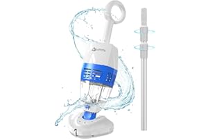 WINNY POOL CLEANER (2024 Upgraded) Pool Vacuum for Above Ground Pools with Telescopic Pole, Rechargeable Handheld Pool Vacuum,60 Mins Runtime,2 in 1 Cleaning Head, Pool Vac Ideal for Smalll Pools, Hot Tubs, Spas,Pond