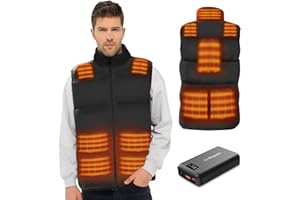 DR.PREPARE Heated Vest, Electric Heated Jacket for Men Women, Winter Heated Clothing with Heating Zones & 3 Heat Levels