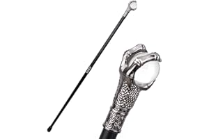 MEILUNMEIHUAN ART Dragon Claw Grasp Glass Ball Walking Cane Fashion Decorative Walking Stick Gentleman Elegant Cosplay Cane Knob Crosier 93cm