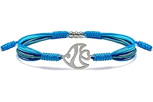 HARACRAFT Under The Sea Blue Marine Luck and Protection Tibetan Bracelet, Surfer String Wrap for Men, Women, Forever Love Friendship