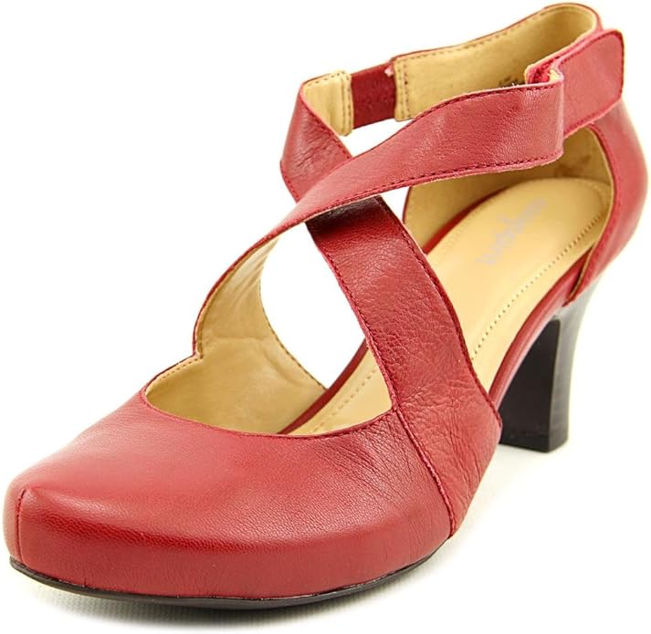 Amazon.com | Easy Spirit Rovana Women Pointed Toe Synthetic Red Mary Janes | Shoes