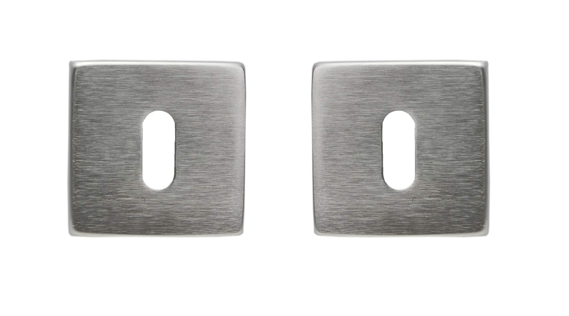 Bricard Pure 8005050 Epure Functional Rosettes for Bedroom, Door Inside with Key, Chrome-Plated