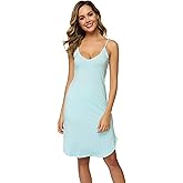 WiWi Bamboo Viscose Slip Dress for Women Cooling Dresses Super Soft Chemise Plus Size Nightgown Full Slips Babydoll S-4X