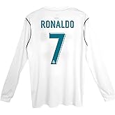 2017 Ronaldo Retro Long Sleeve Home Kit Soccer Jersey for Men Fan Version