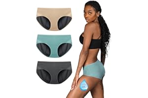 TIICHOO Period Underwear for Women Heavy Flow Soft Absorbent Period Panties Incontinence Leakproof Underwear