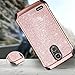 LG Stylo 3 Case, LG Stylo 3 Plus Case, LG Stylus 3 Case, BENTOBEN Glitter 2 in 1 Hybrid Hard PC Laminated with PU Leather Shockproof Protective Case for LG Stylo 3/Stylo 3 Plus/LG LS777, Rose Gold
