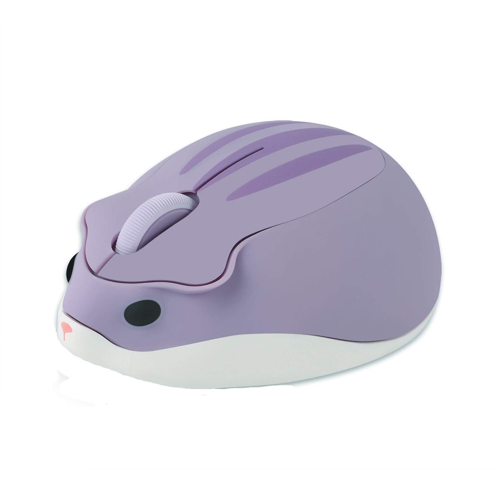 Tynerza Hamster Wireless Silent Mouse, Cute Animal Cordless Mice 1200DPI Portable Optical Quiet Mice for Travel School Office for PC Computer Laptop Gift (Purple)