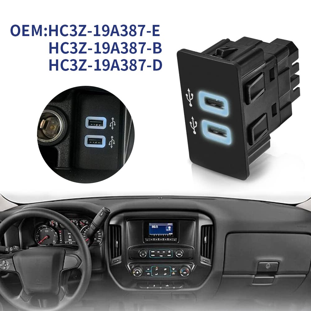 Mactoom Dual USB Interface Module Compatible with Ford Apple Carplay SYNC3 USB hub Only,HC3Z-19A387-B Blue HC3Z-19A387-E