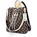 Casual Purse Fashion School Leather Backpack Crossbady Shoulder Bag Mini Backpack for Women & Teenage Girls BLACK BROWN