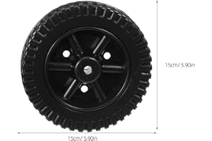 LOORGVEL 2pcs 6 Inch Plastic Universal Replacement Lawn Mower Wheels for Push Mowers, Bbq Grill Cart,