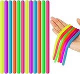 Ainiv 12PCS Stretch Noodles Fidget Toys 24cm 6 Colors Stress Relief Noodles