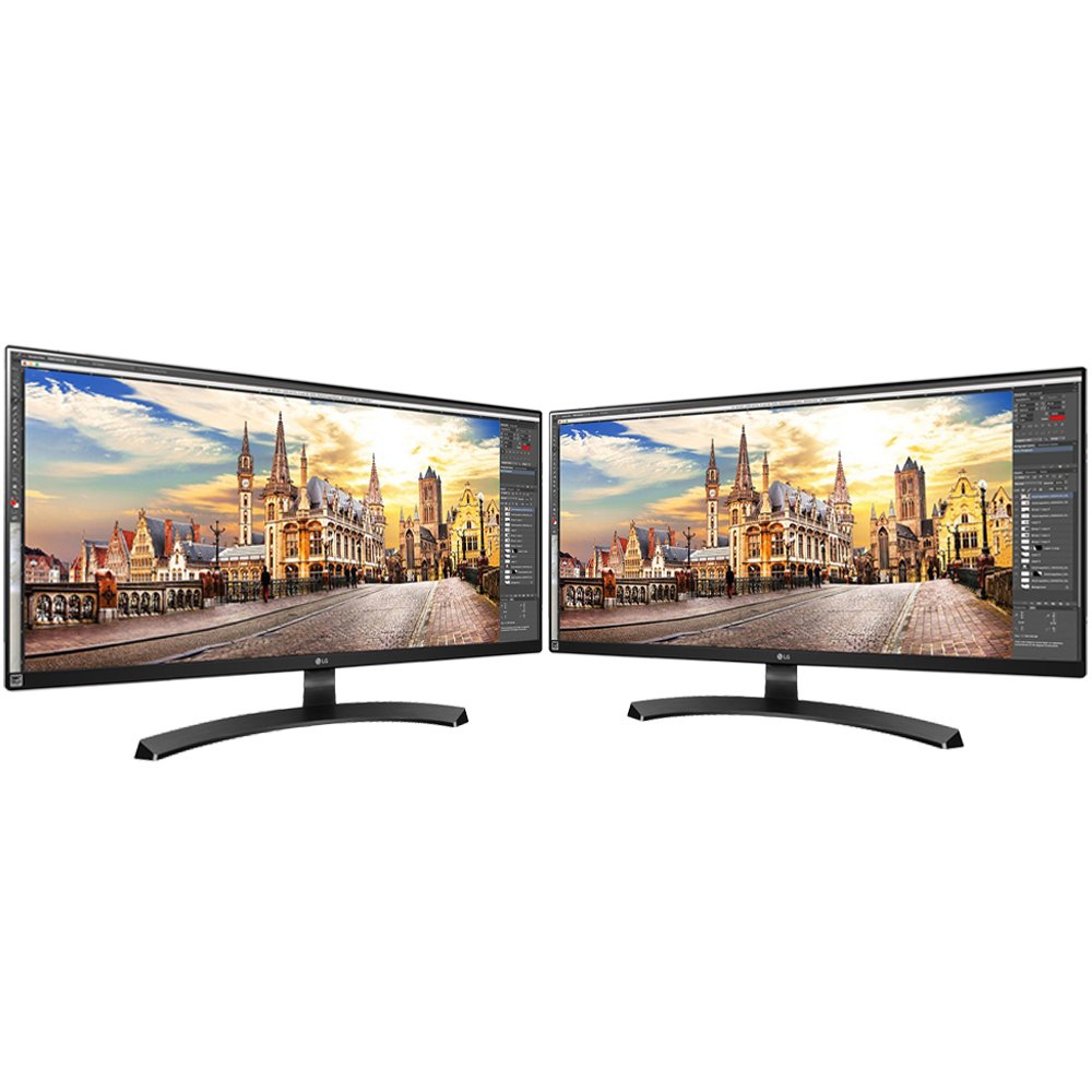 LG 34UM68 21:9 FHD IPS 34-Inch Dual Monitor Workspace Bundle