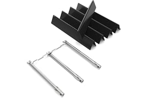 RUSHARE Spirit e310 7636 Flavorizer Bars and 69787 Grill Burner for Weber Spirit and Spirit II 300 Series E310 E320 E330 S310 S320 S330 (Front Control), Grill Parts for 15.3" Flavor Bars and 18" Burner Tube