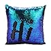 Yanekop Magic Sequin Mermaid Pillow Case Reversible DIY Throw Pillow Covers