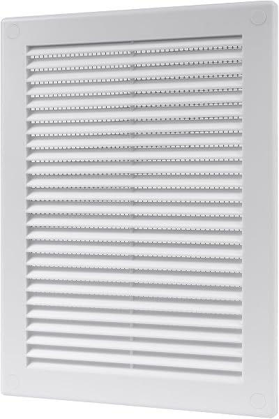 Vent Systems White Soffit Vent Cover 180x250 mm 7x10 In Built-in Insect Screen