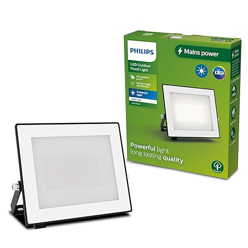 PHILIPS Lois Outdoor Floodlight, 30 W, 3000 K, Black