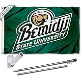 Bemidji State Beavers Flag with Pole and Bracket Mount Kit