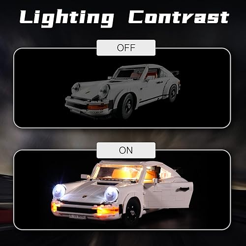 Bourvill LED Lights Kit for Lego Porsche 911 (10295) Lights Set