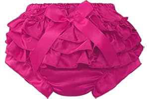 YOOJIA Newborn Toddler Baby Girls Ruffle Bloomers Bowknot Cute Diaper Cover Panties Cotton Shorts