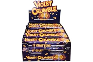 ROBERN MENZ Violet Crumble Chocolate Bars – 20 Count Box – Honeycomb Toffee Covered in Rich Chocolate – Made in Australia