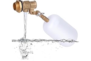 IONPSHG 1/2 Inch Float Ball Valve with Adjustable Arm, Automatic Water Level Control Valve for Pool, Water Trough & Pond, Dur
