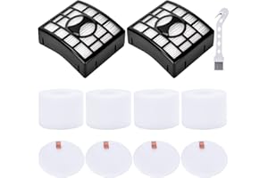 Leadaybetter 2 + 4 Pack Replacement Filters for Shark Rotator DuoClean Powered Lift Away Speed NV680 NV681 NV682 NV683 NV800 NV801 NV803 UV810, Compare to Part # XFF680 &XHF680