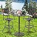 COSTWAY Bar Stool Set of 2, Cast Aluminum Vintage Retro Design Patio Outdoor Garden Bistro Furniture Set (2*Copper Bar Stool)