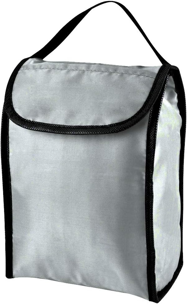 Lunch Bag, Insulated Lining, 2 Compartment Lunch Box Tote, for Picnics, School, Office, Shop, Pool, Gym, Travel, Fishing, Hiking - Gray.