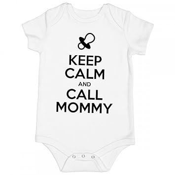 Babybody Keep Calm Call Mommy Weiß Aus 100 Ringspun