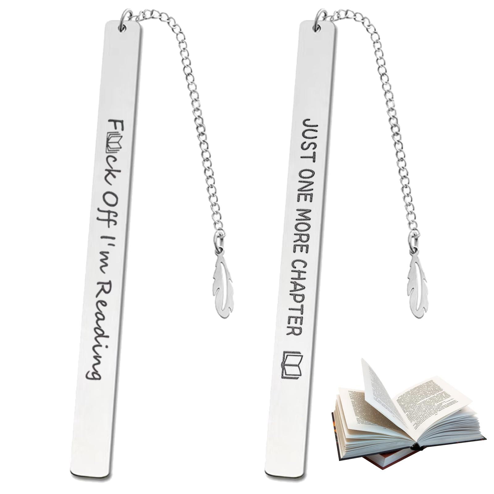DKDDSSS 2pcs Funny Bookmarks for Women Men, Bookmark, Bookmarks with Interesting Rude Words for Women, Teens, Boys, Girls and Reading Lovers Book Accessories