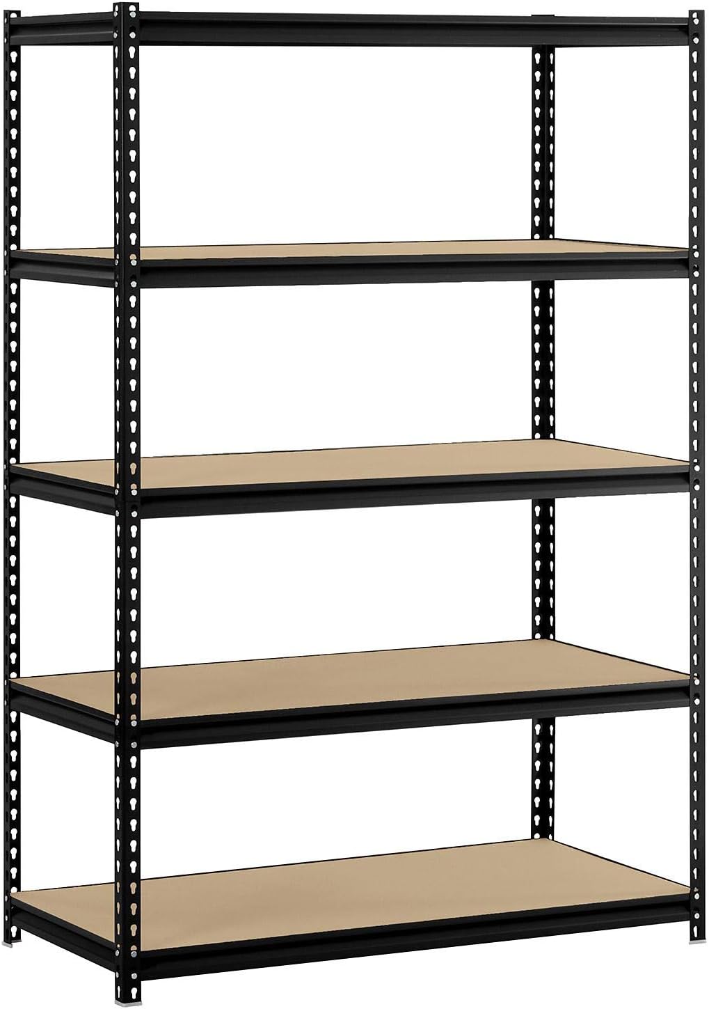 lowes storage racks on Amazon Com Edsal 48 W X 24 D X 72 H 5 Shelf Steel Shelving Black Furniture Decor
