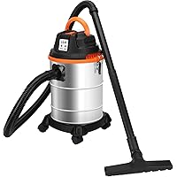 LIGO Wet Dry Vacuum Cleaner, 4 Gallon Shop Vac with 1000W/15KPA Powerful Suction, Stainless Steel Tank, for Car, Garage, Work