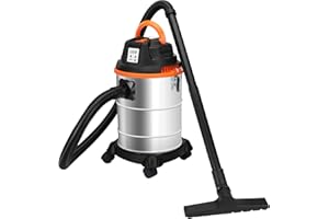 LIGO Shop Vacuum Wet and Dry, 4 Gallon Shop Vac with Accessories, Staninless Steel Tank, 4HP, for Workshop, Garage, Home and Car Vacuum Cleaner