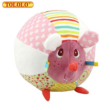 Tololo gamuza de voz muñecas de felpa suave bebé Pelota sonajero ...
