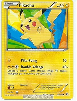 Carte Pokemon Pikachu 50 149 Noir Blanc Frontieres Franchies Fr Amazon Fr Jeux Et Jouets