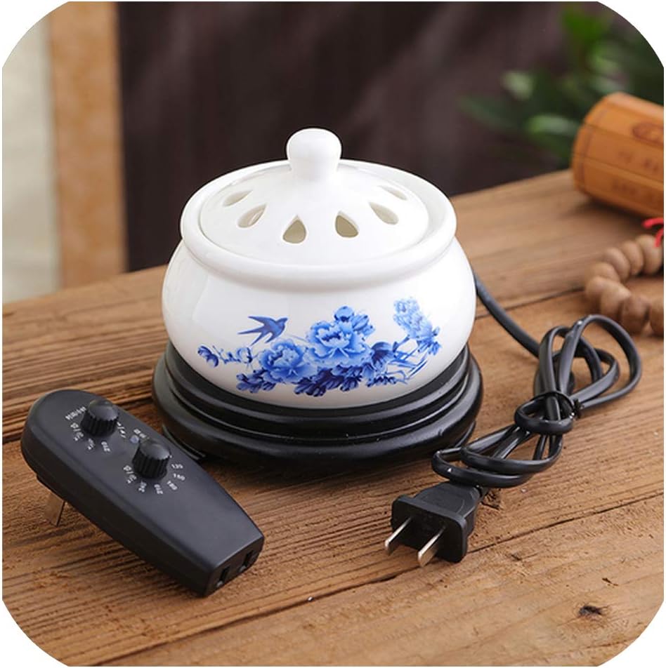Sharing lives Timing Electric Plug Ceramic Perfume Diffuser Aromatherapy Furnace Powder Incense Essential Oil Aroma Burner Decor 220V A,9