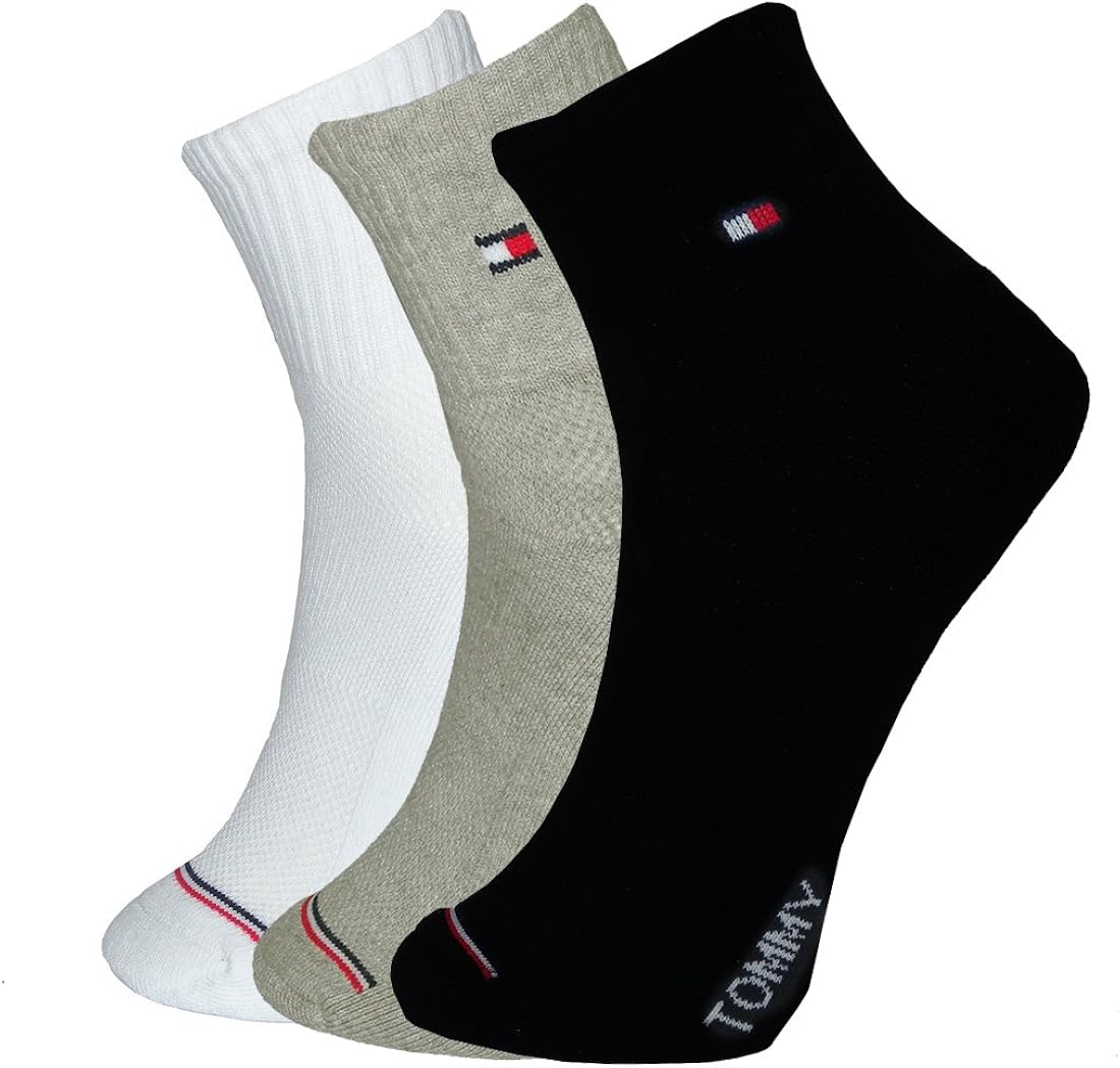 3 PACK Mens Tommy Hilfiger Ultra Soft Athletic Fine Knit Crew Socks
