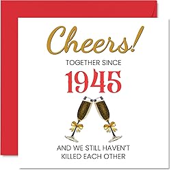Funny 79th Anniversary Card for Husband Wife