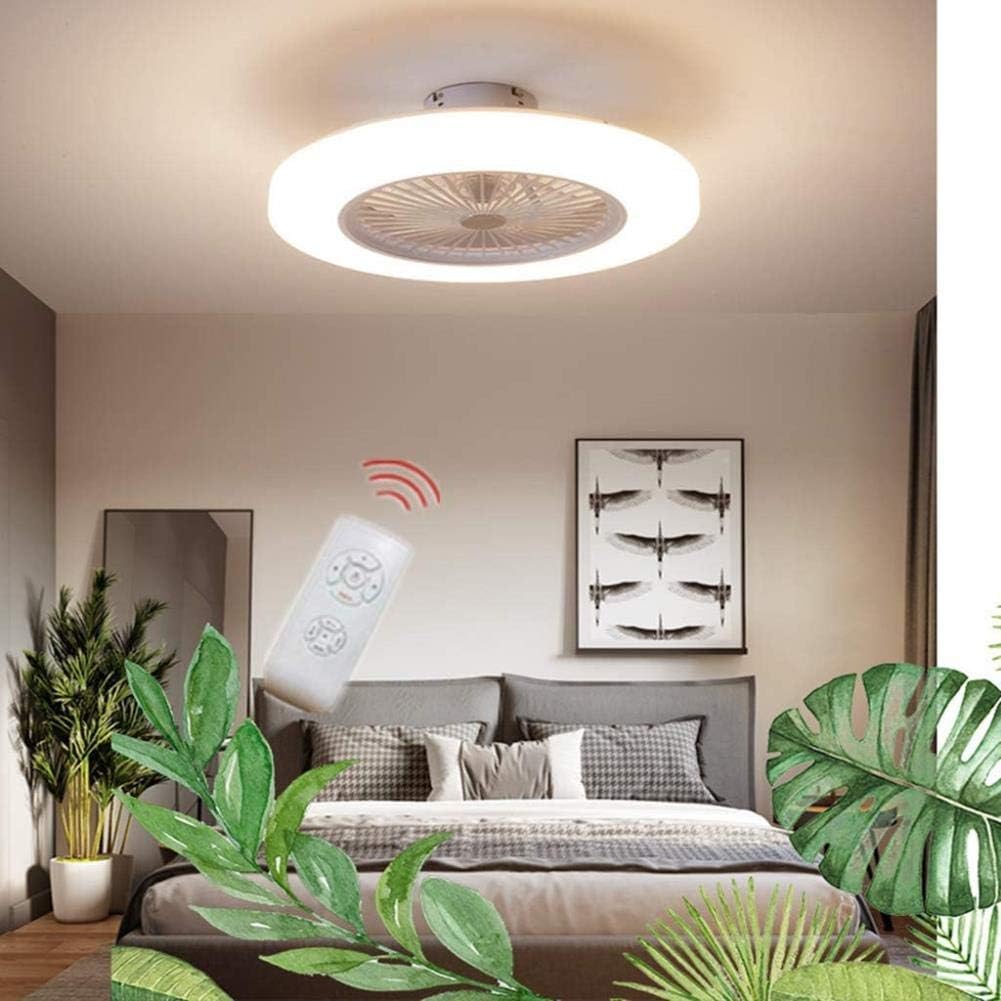 YANQ LED Ventiladores Modernos Techo con iluminación, Ventilador