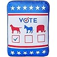 PUPROAR Pawsidential Ballot - Political Squeaky Toy Plush for Dogs with Crinkle Paper - Funny Dog Toy for Endless Election Se