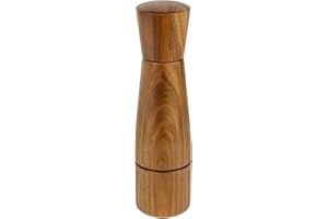 Wooden Pepper Grinder - VanlonPro 8 Inch Pepper Mill with Adjustable Coarseness, Ceramic Core Grinding Salt Mill Refillable, Manual Salt and Pepper Shakers Spice Tools for your kitchen