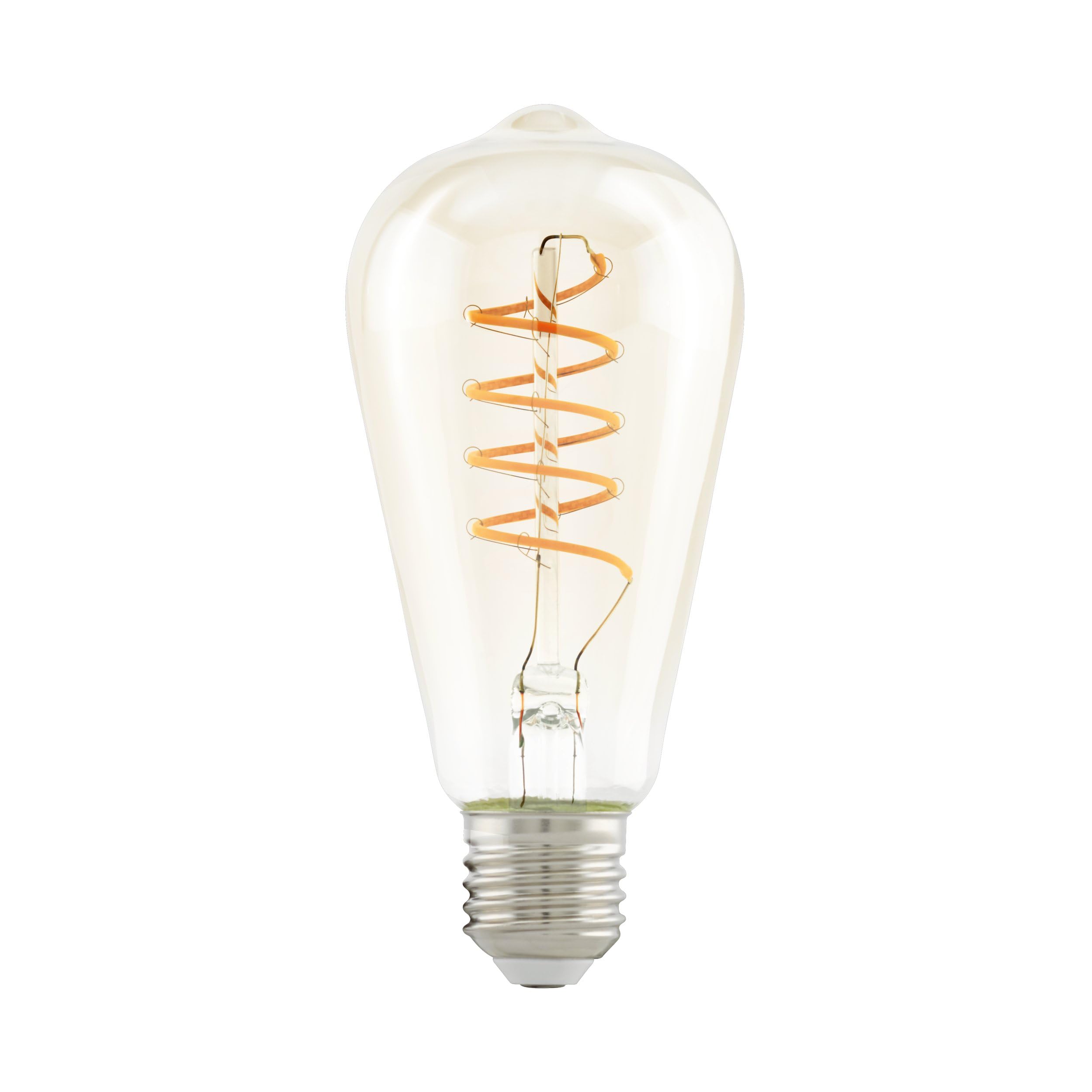 EGLO E27-LED-ST64 Lightbulb with Amber Spiral