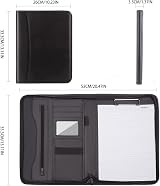 Leathario A4 Portfolio Folder with Notepad Vegan Leather Conference Organizer view 2