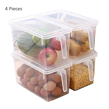 Abtrix Refrigerator Basket Plastic Kitchen Storage Organizer