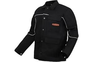 ARCCAPTAIN Welding Jacket, 11oz Flame Resistant (FR) Cotton Welding Jackets for Men and Women, Durable Welder Jackets With 4 